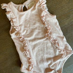 12-18m Vignette Pale Pink Ruffle Onesie